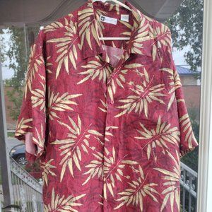 Bachrach Hawaiian Shirt XLarge Men's 100% Silk